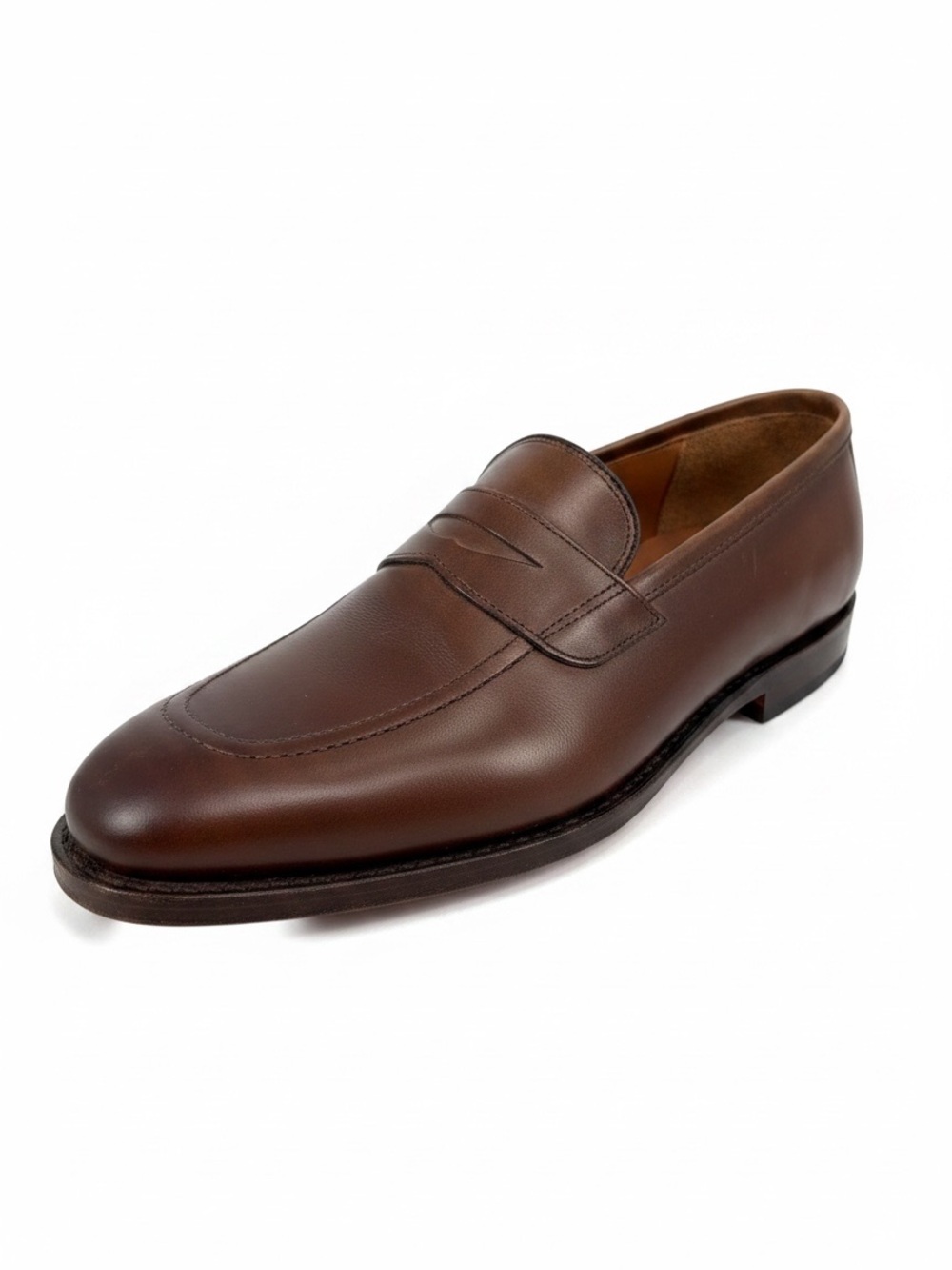 Allen Edmonds Lake Forest Leather Slip-On Penny Loafers, Rich Brown, Size 9.5 D